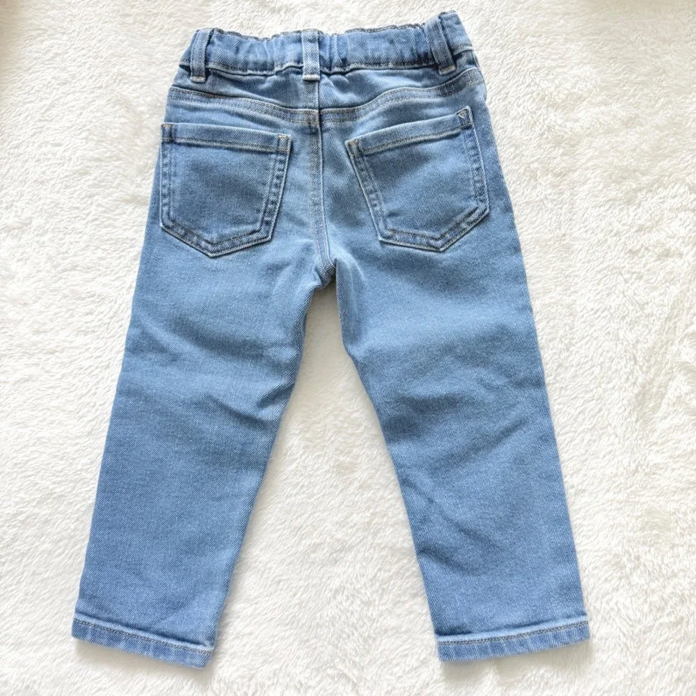 Toddler Pants Lot 2T Denim Jeans‎ Khaki Elastic Waist Garanimals OshKosh